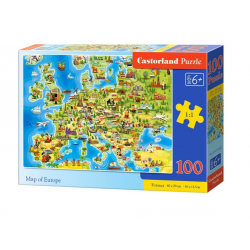PUZZLE CASTOR 100 el. Mapa Europy