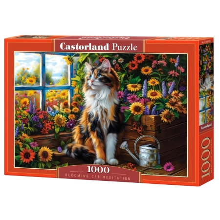 PUZZLE CASTOR 1000 el. Blooming Cat  Meditation