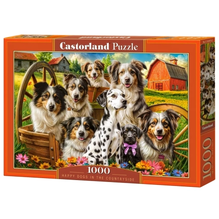 PUZZLE CASTOR 1000 el. Happy Dogs in the  Countryside