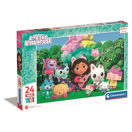 PUZZLE CLEM 24 el Maxi Super Color  Gabby,s Dollyhouse