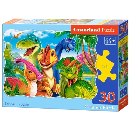 PUZZLE CASTOR 30 el. Dinosaurs Selfie