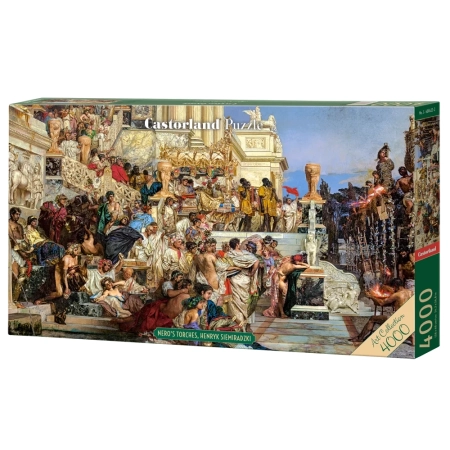 PUZZLE CASTOR 4000 el. Nero,s Torches,  Henryk Siemieradzki
