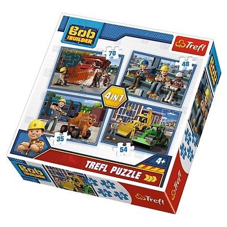 PUZZLE TREFL 4 w 1 Bob the Builders