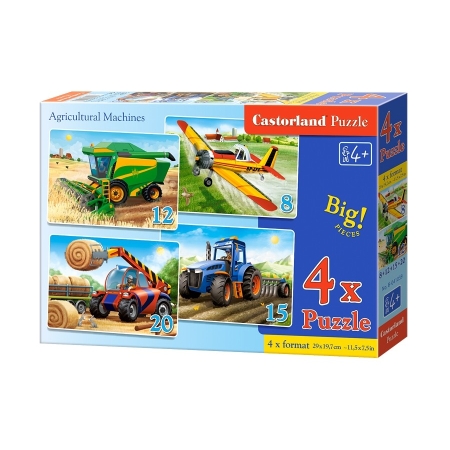 PUZZLE CASTOR 4 w 1 Maszyny Rolnicze