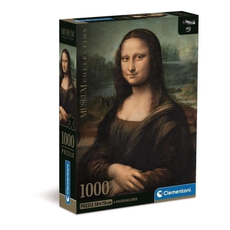 PUZZLE CLEM 1000 el. Compact Museum  Leonardo - Mona Lisa