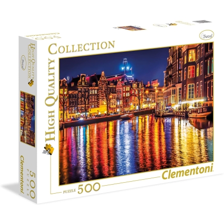 PUZZLE CLEM 500 el. Amsterdam Nocą