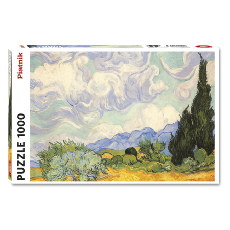 PUZZLE Piatnik 1000 el. Van Gogh, Wheat Field With Cypressen