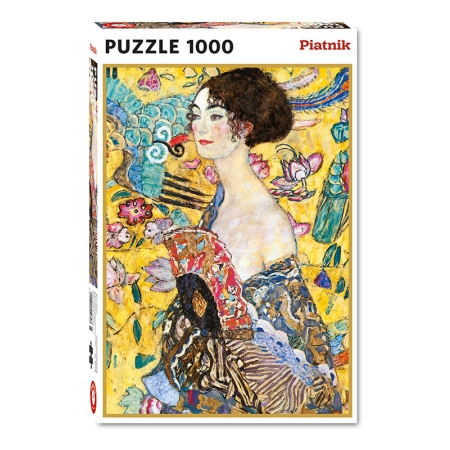 PUZZLE Piatnik 1000 el. Klimt, Dama z Wachlarzem
