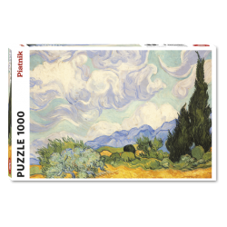 PUZZLE Piatnik 1000 el. Van Gogh, Wheat Field With Cypressen