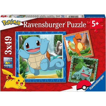 PUZZLE RAVENSBURGER 3x49 Pokemony
