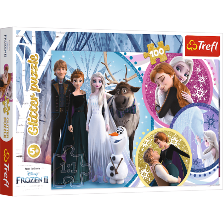 PUZZLE TREFL 100 Glliter w Blasku  Miłości