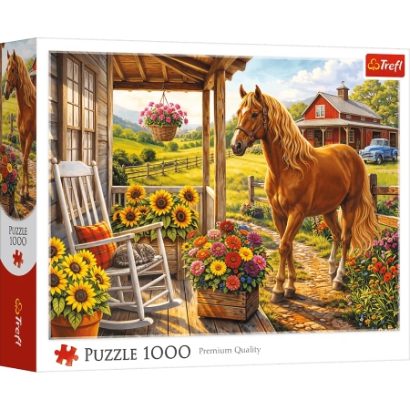 PUZZLE TREFL 1000 el. Koń na Farmie