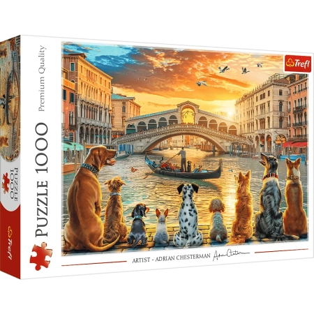 PUZZLE TREFL 1000 el. Pieski w Wenecji