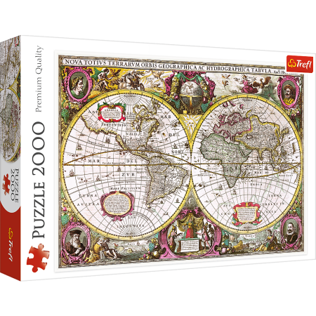 PUZZLE TREFL 2000 el. Mapa Ziemi