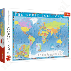 PUZZLE TREFL 2000 el. Mapa Polityczna Świata