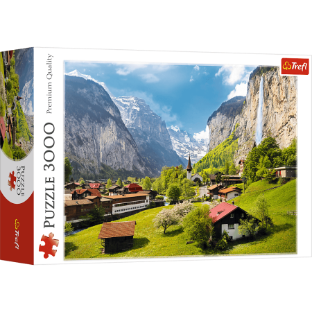 PUZZLE TREFL 3000 el. Lauterbrunnen,  Szwajcaria