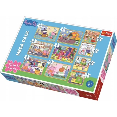 PUZZLE TREFL 10 w 1 Peppa Pig