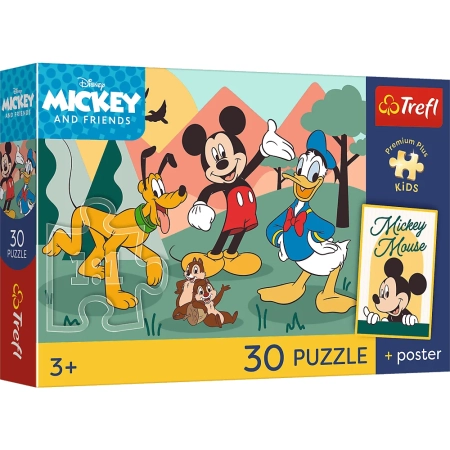 PUZZLE TREFL 30 el. Bajkowe Chwile +  Plakat