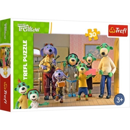 PUZZLE TREFL 30 el. Wesoły Dzień Rodziny Treflików