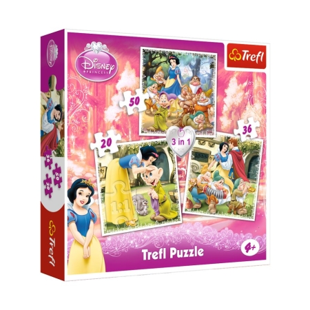 PUZZLE TREFL 3 w 1 Królewna Śnieżka