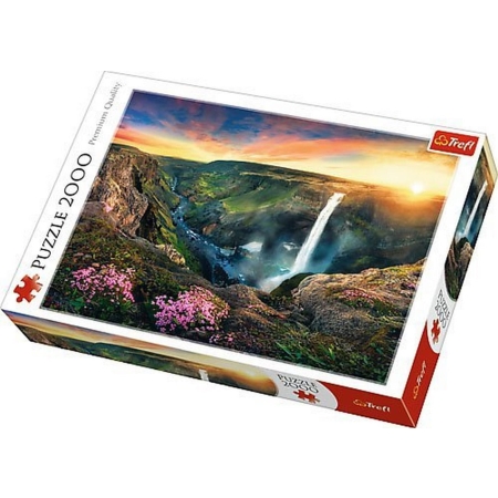 PUZZLE TREFL 2000 el. Wodospad Haifoss, Islandia