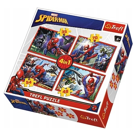 PUZZLE TREFL 4 w 1 Spider - Man