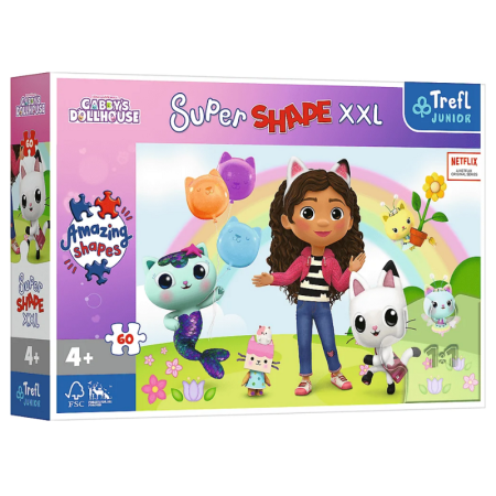 PUZZLE TREFL 60 el. Super  Shape XXL  Weseli Przyjaciele Gabi