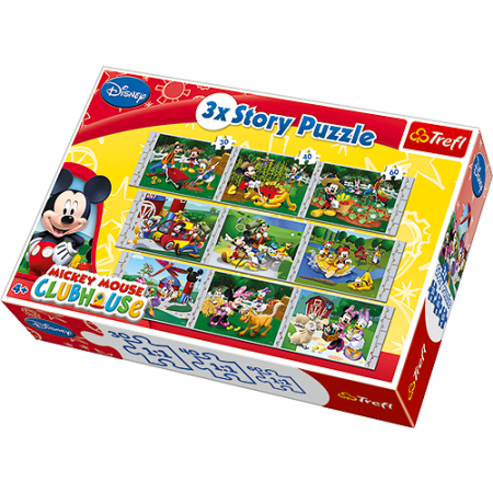 PUZZLE 3 x Story Puzzle  Mickey Mause Trefl