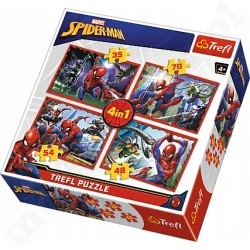 PUZZLE TREFL 4 w 1 Spider - Man