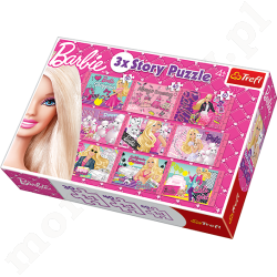 PUZZLE 3 x Story Puzzle Barbie Trefl