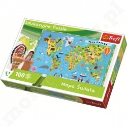 PUZZLE TREFL 44 Mapa Świata