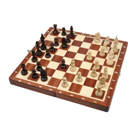 SZACHY MAGNETYCZNE Intarsja 28 cm
