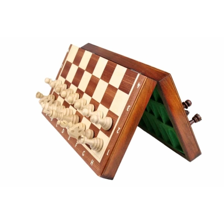 SZACHY MAGNETYCZNE Intarsja 28 cm
