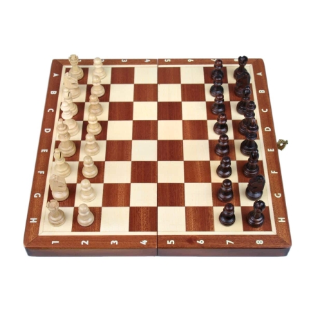 SZACHY MAGNETYCZNE Intarsja 28 cm