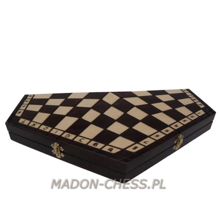 SZACHY 3-osobowe drewniane 35cm Madoń