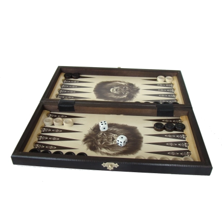 SZACHY + BACKGAMMON + WARCABY  35 cm  Madoń