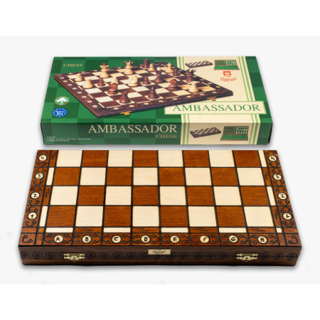 SZACHY AMBASADOR Węgiel 52 cm