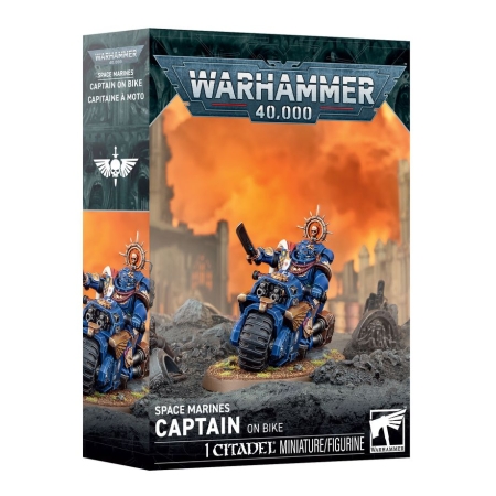 Space Marine Captain on Bike Box