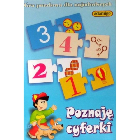 POZNAJĘ CYFERKI-GRA PUZZLE Adamigo